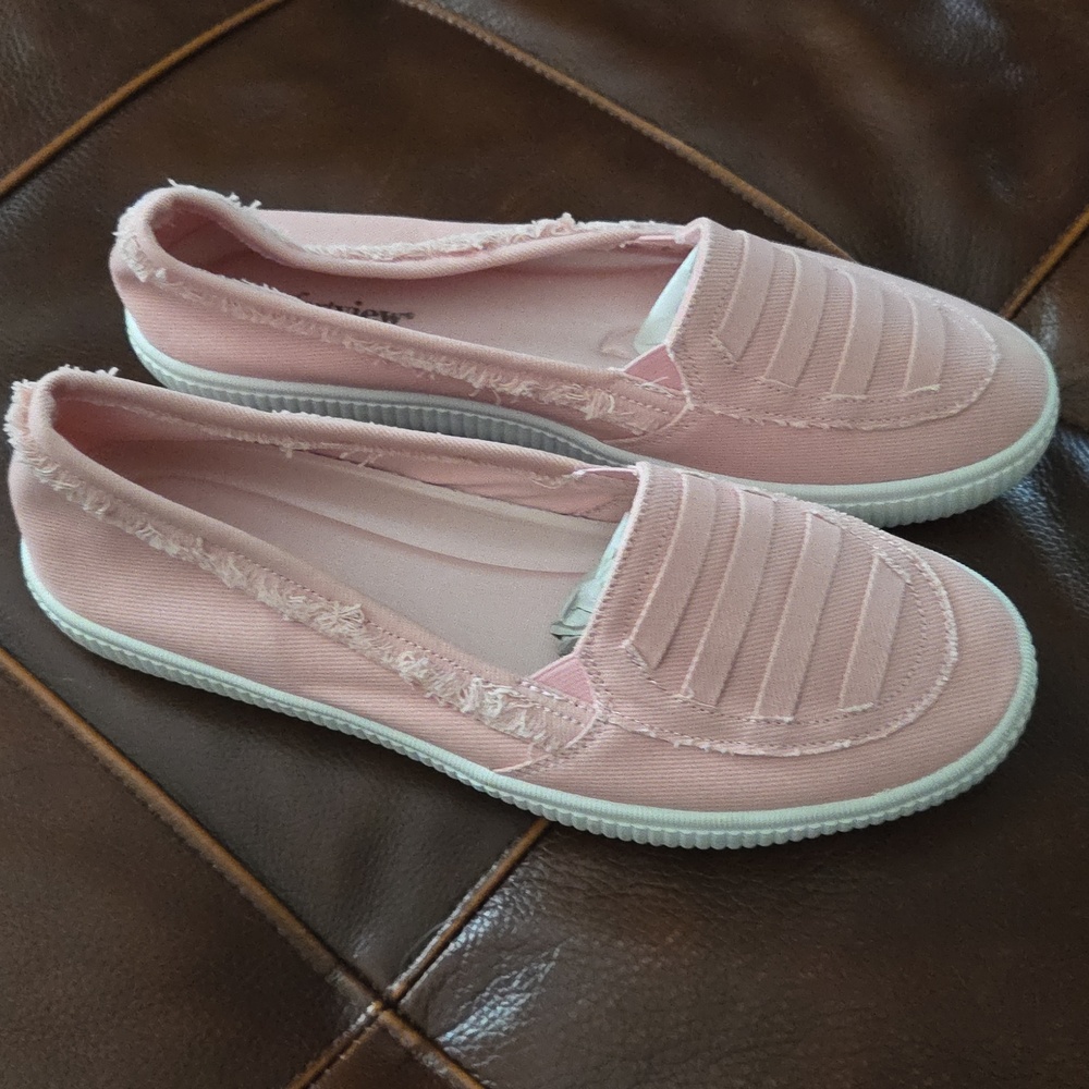Comfortview Light Pink Women's Canvas Slip-ons 10 NWOB - Picture 5 of 11
